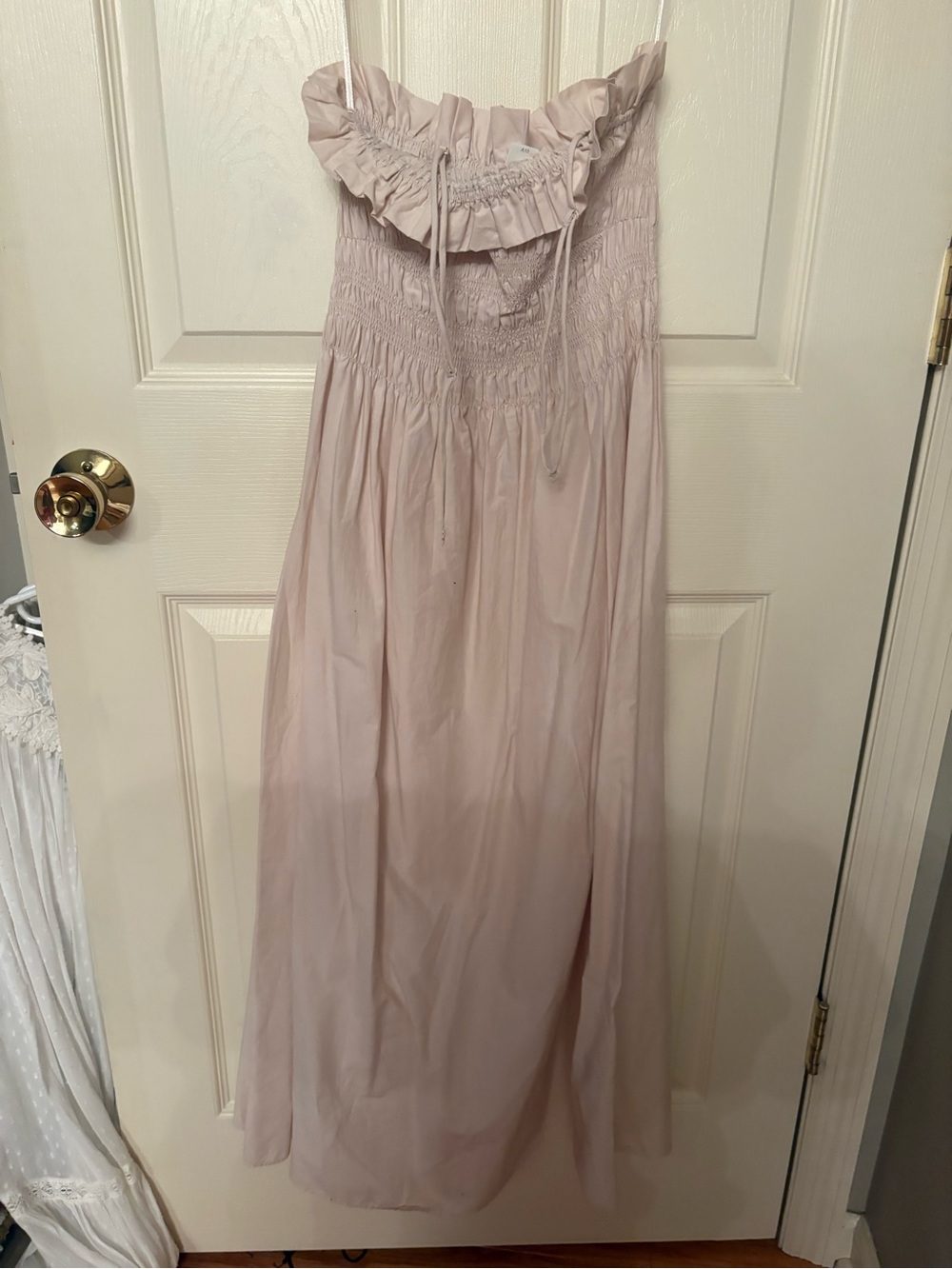 H&M cream Smocked Maxi Dress
